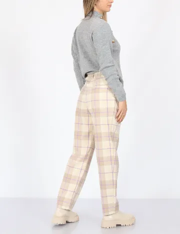 Pantaloni Monki, crem Crem