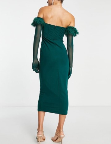 Rochie medie Rare London, verde