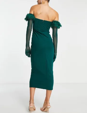 Rochie medie Rare London, verde Verde