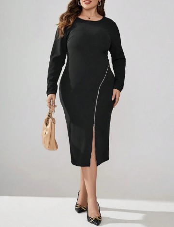 Rochie medie SHEIN CURVE, negru