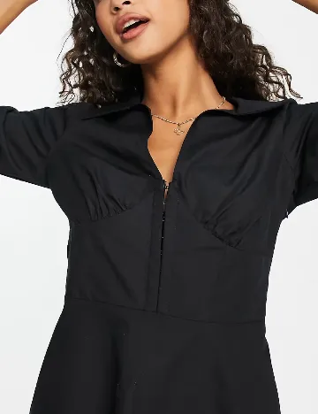 Rochie scurta Miss Selfridge, negru Negru