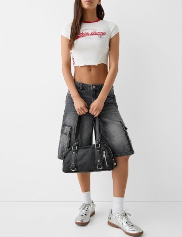 Geanta Bershka, negru