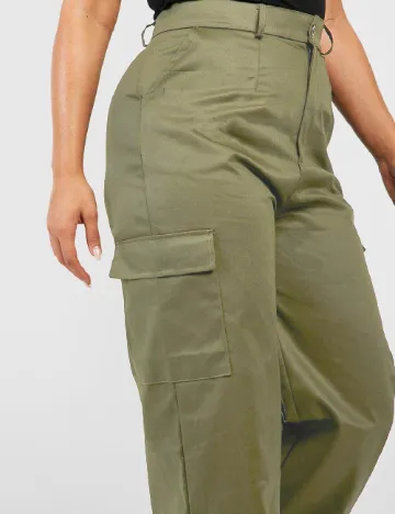 Pantaloni Boohoo Plus Size, verde Verde