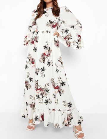 Rochie lunga Boohoo, floral print