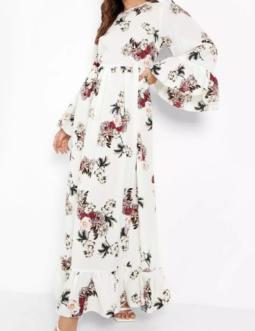 Rochie lunga Boohoo, floral print