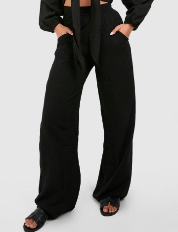 Pantaloni Boohoo, negru