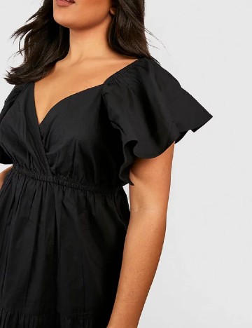 Rochie medie Boohoo Plus Size, negru