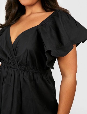 Rochie medie Boohoo Plus Size, negru