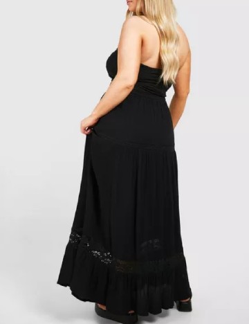 Fusta Boohoo Plus Size, negru