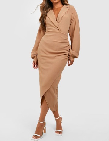 Rochie medie Boohoo, maro