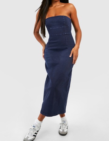 Rochie medie Boohoo, bleumarin