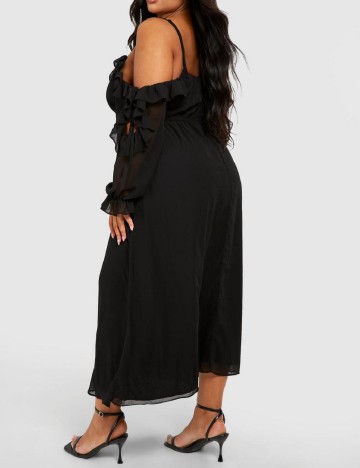 Rochie lunga Boohoo Plus Size, negru