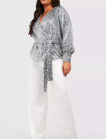 Bluza Boohoo Plus Size, gri