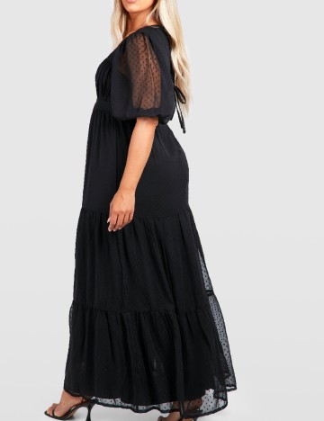 Rochie lunga Boohoo Plus Size, negru