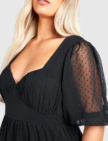 Rochie lunga Boohoo Plus Size, negru Negru