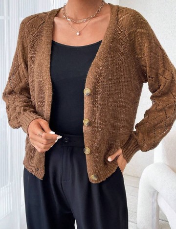 Cardigan SHEIN, maro