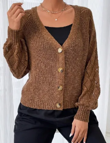 Cardigan SHEIN, maro Maro