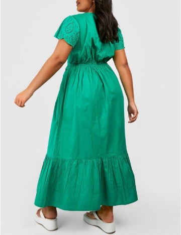 Rochie lunga Boohoo Plus Size, verde