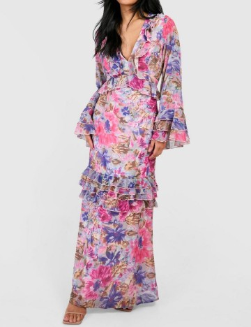 Rochie lunga Boohoo, floral