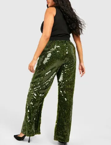 Pantaloni Boohoo Plus Size, verde Verde