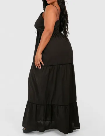 Rochie lunga Boohoo Plus Size, negru Negru