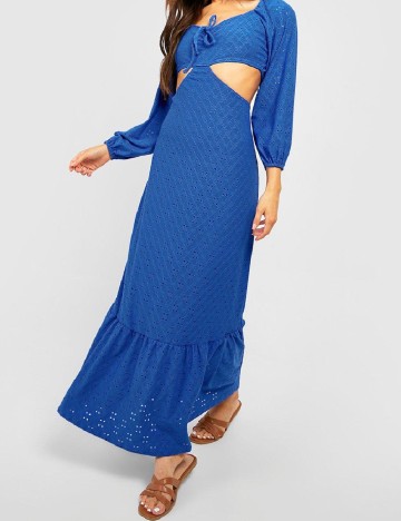 Rochie lunga Boohoo, albastru