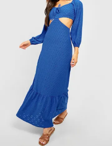 Rochie lunga Boohoo, albastru Albastru