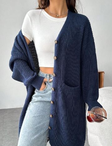 Cardigan SHEIN, bleumarin