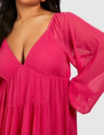 Rochie lunga Boohoo Plus Size, roz