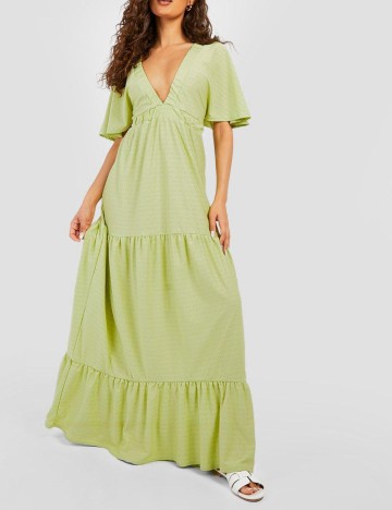 Rochie lunga Boohoo, verde