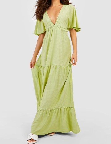 Rochie lunga Boohoo, verde