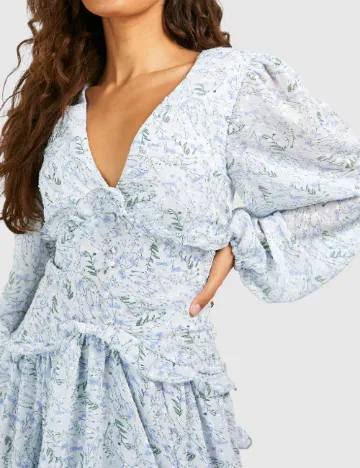 Rochie medie Boohoo, bleu Albastru