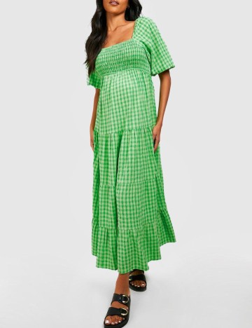 Rochie medie Boohoo maternity, verde