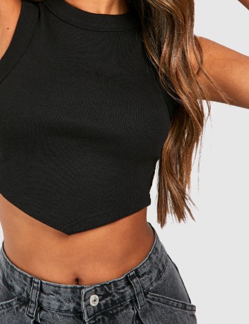 Top Boohoo, negru