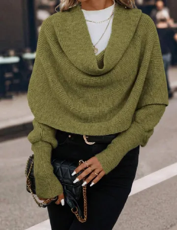 Poncho SHEIN, verde Verde