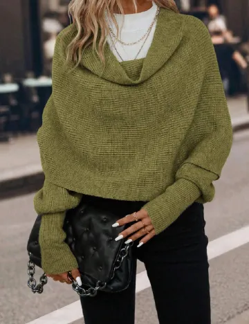 Poncho SHEIN, verde Verde