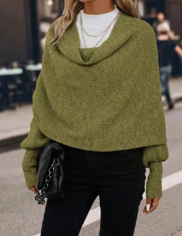 Poncho SHEIN, verde Verde