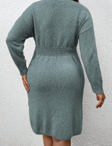 Rochie scurta SHEIN CURVE, verde