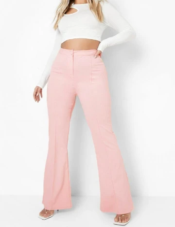 Pantaloni Boohoo Plus Size, roz Roz