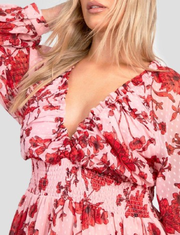 Rochie lunga Boohoo Plus Size, roz