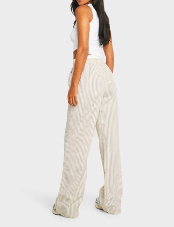 Pantaloni Boohoo, crem