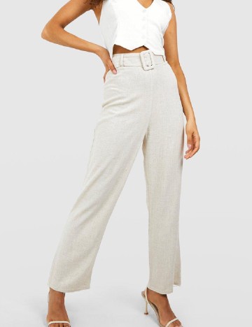 Pantaloni Boohoo, crem