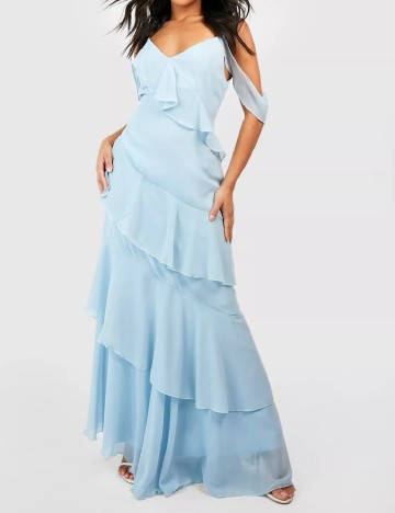 Rochie lunga Boohoo, bleu