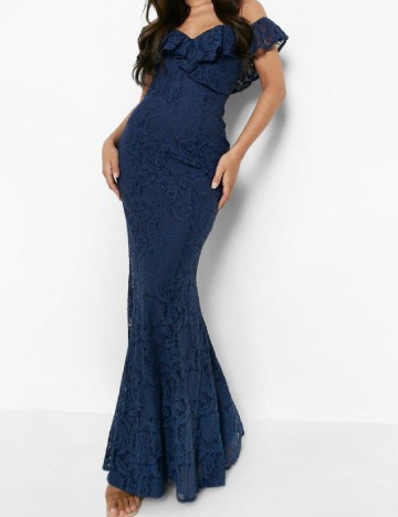 Rochie lunga Boohoo, bleumarin