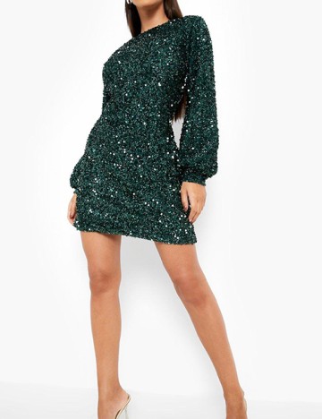 Rochie scurta Boohoo, verde