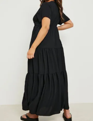 Rochie lunga Boohoo Plus Size, negru Negru