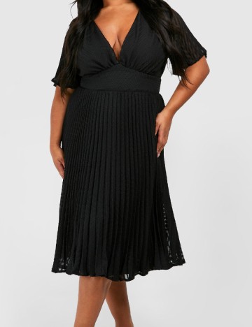 Rochie medie Boohoo Plus Size, negru