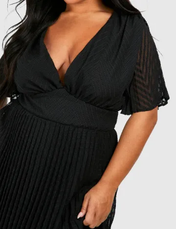 Rochie medie Boohoo Plus Size, negru Negru