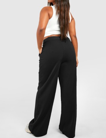 Pantaloni Boohoo Plus Size, negru