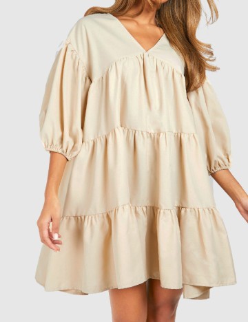 Rochie scurta Boohoo, crem